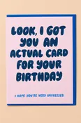 actual card - birthday card