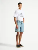 Bermuda en denim délavé Light blue