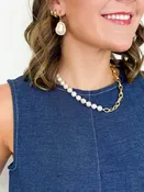 Adaline - Gold Chain + Pearl Necklace