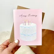 Happy Birthday Cake Greeting Card