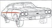 1969 Chevelle SS Body Stripe Kit
