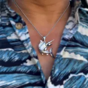 Aʻu Marlin CZ Pendant
