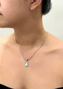 Agua Oval Pendant Chain Necklace