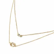 Baguette Gemstone Loveknot Layered Duo White Zirconia