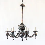 Brutalist Iron Chandelier (2 Available)