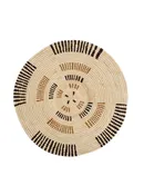 22" Large Banana Bark Woven Wall Art Plate