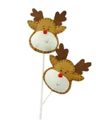 #84718DEER – 24″ Plush Deer Head Spray x 2