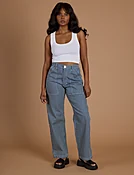 Railroad Denim Work Pants - Natural