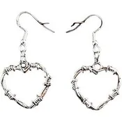 Barbed Wire Heart Earrings