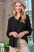 Essential Black Button Down