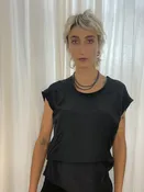 Black Silk Kimono Top — ANNA