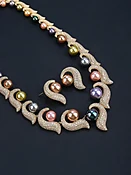 Elegant Pearl &amp;amp; Cubic Zirconia Jewelry Set