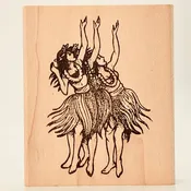 3 Hula Girls Stamp