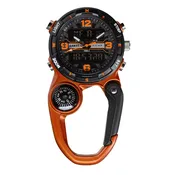 Analog Digital Miniclip - Orange Case with Black/Orange Dial and Reverse LCD