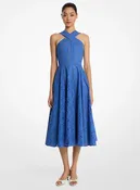 Cotton Eyelet Halter Dress
