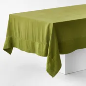 Aloe Green Hand-Dyed Linen Tablecloth
