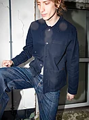 Barney Worker Jacket Mid Blue