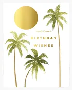 Golden Sun Birthday Greeting Card