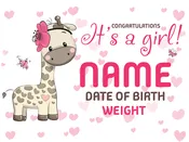 Baby Girl - Pink - Yard Sign