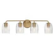 Maxim 21414CRNAB Honey 4 Light Bathroom Vanity Light | Natural Aged Brass