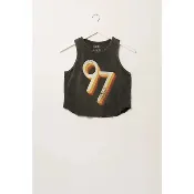 97 Crew Neck Racerback Cropped Graphic Tank Top