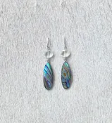 Abalone dangle small earrings