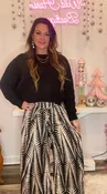 Andrea Black White And Gold Pants