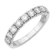 14k White Gold 9 Diamond Ring