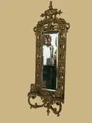 Brass Mirrored Wall Sconce (Pair)