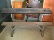 18th century shoefoot school desk from long island new york circa 1770 61 in. wide 29 in. tall