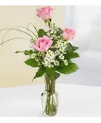 PINK ROSE BUD VASE