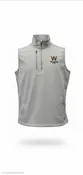Champion® Men's woven vest, zippered side pocket, zippered right chest pockets and embroidered W & Williams on the left chest. Gray.