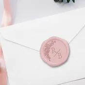 2 Initial Wedding Duogram Adhesive Wax Seals #2507
