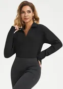 AirFlex Polo Knit Pullover (Black) - Final Sale