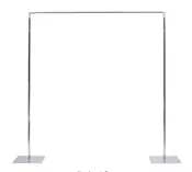 118 in. x 118 in. Stainless Steel Professional Backdrop Stand Pipe Kit Height Adjustable Wedding Party Garden Arbor