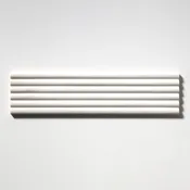 Bianco Dolomiti Classic Honed Flute Trim Marble Accent Tiles 6x24