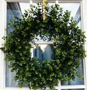 Faux Boxwood Wreath