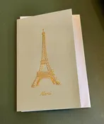 Eiffel Tower on Light Blue Mini Note by Paula Skene Designs — Scribe Fine Papers