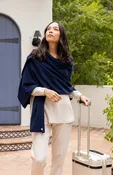 The Dreamsoft Organic Cotton Travel Scarf - Oxford Blue