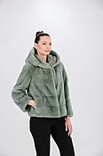 BASIL MINK /HOOD JACKET — The Fur Source of NY