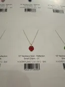 16" Necklace Gold - Reflection Small Charm Birth Stone