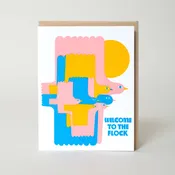Bird Flock New Baby Card by Lisa Congdon: Paper Tab
