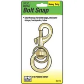 Bolt Snap With Split-Ring Key Chain, Heavy-Duty, Solid Brass