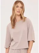 Aimee Elbow Sleeve Sweater - Heather Taupe