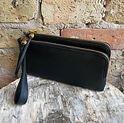 Black Leather Wristlet — A Pied Shoe Boutique