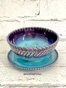 Chattered Pottery Berry Bowl