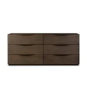 Amiro 6 Drawer Dresser - Tumble Brown Ash Veneer