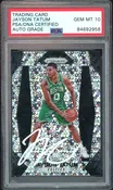 2017 Panini Prizm Fast Break Jayson Tatum RC On Card PSA/DNA Auto GEM MINT 10