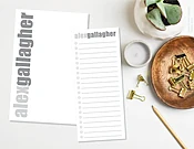 Notepad Set: Chunky Name (Tonal Grey) — a little card company