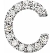 Alphabet diamond block earring